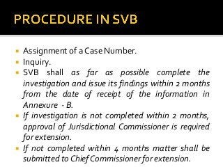 procedure in svb