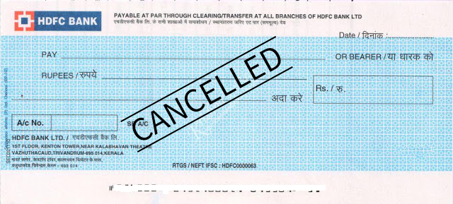 Cancelled Cheque